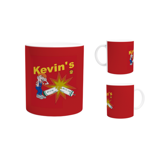 Kevins Feuerwerk Label Tasse