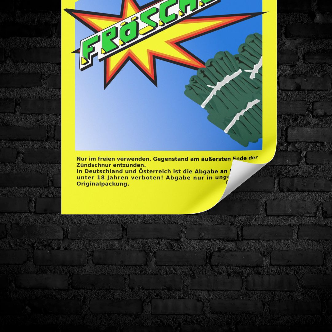 Weco Knallfrösche Raritäten Label Poster (9552690053384)