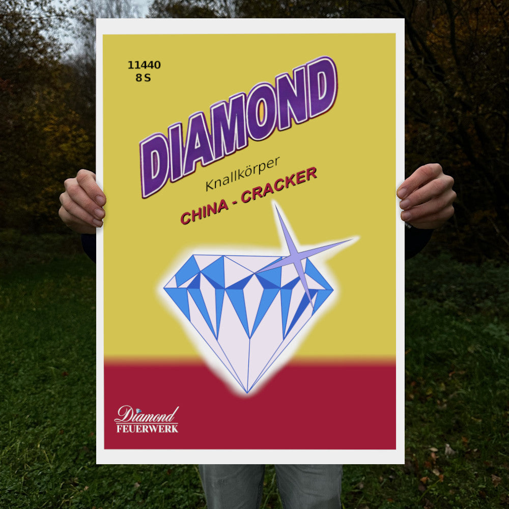 Diamond Feuerwerk (Pyro Cracker) Raritäten Label Poster – PyroPoster.de