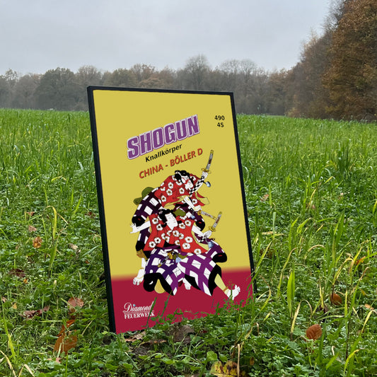 Diamond Feuerwerk Shogun (China Böller D) Raritäten Label Poster
