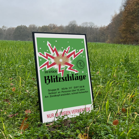 Silberhütte Blitzschläge Raritäten Label eingerahmtes Poster (9564373713160)