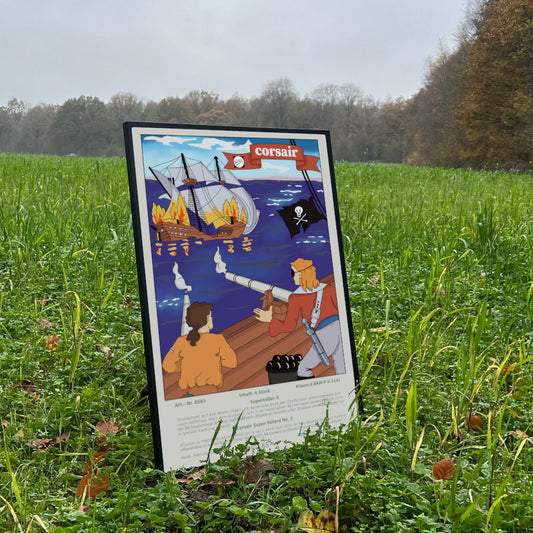 Weco Corsair Raritäten Label eingerahmtes Poster