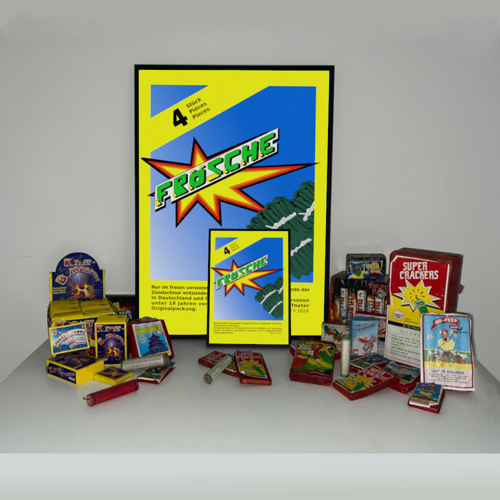 Weco Knallfrösche Raritäten eingerahmtes Poster (9552758374664)