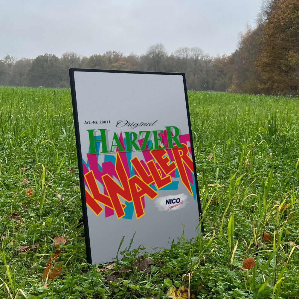 Nico Feuerwerk Harzer Knaller Raritäten Label eingrahmtes Poster (9564106391816)