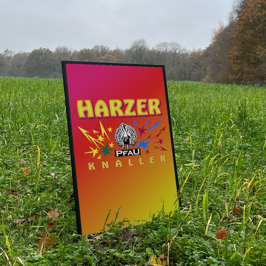 Pfau Harzer Knaller Raritäten eingerahmtes Poster (9555306578184)