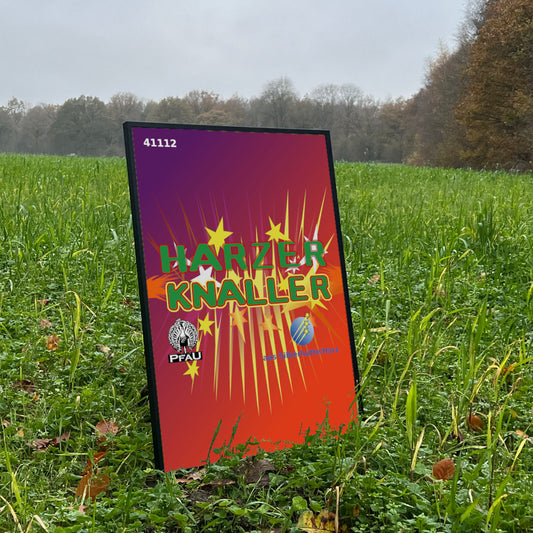 Pfau/Silberhütte Harzer Knaller Raritäten Label eingerahmtes Poster
