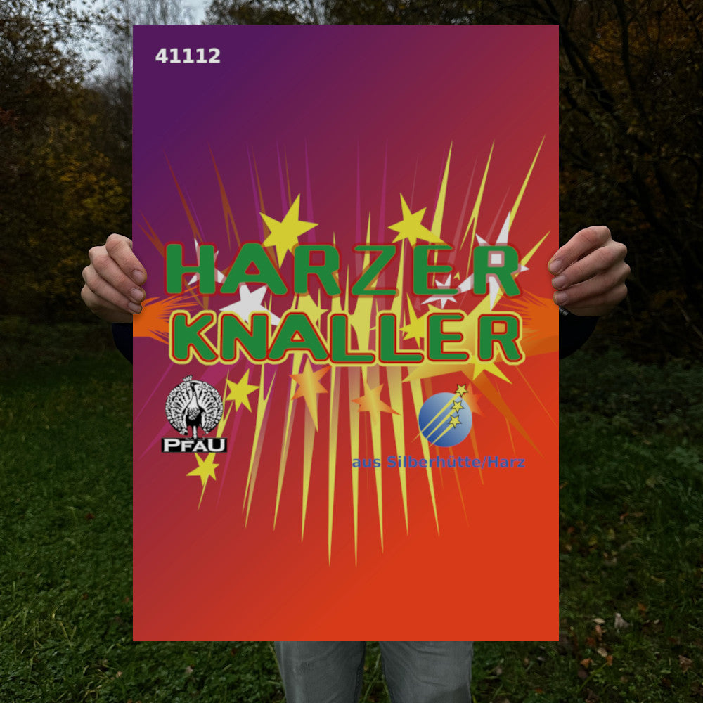 Pfau/Silberhütte Harzer Knaller Raritäten Label Poster