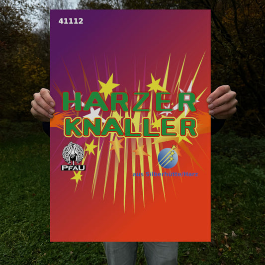 Pfau/Silberhütte Harzer Knaller Raritäten Label Poster