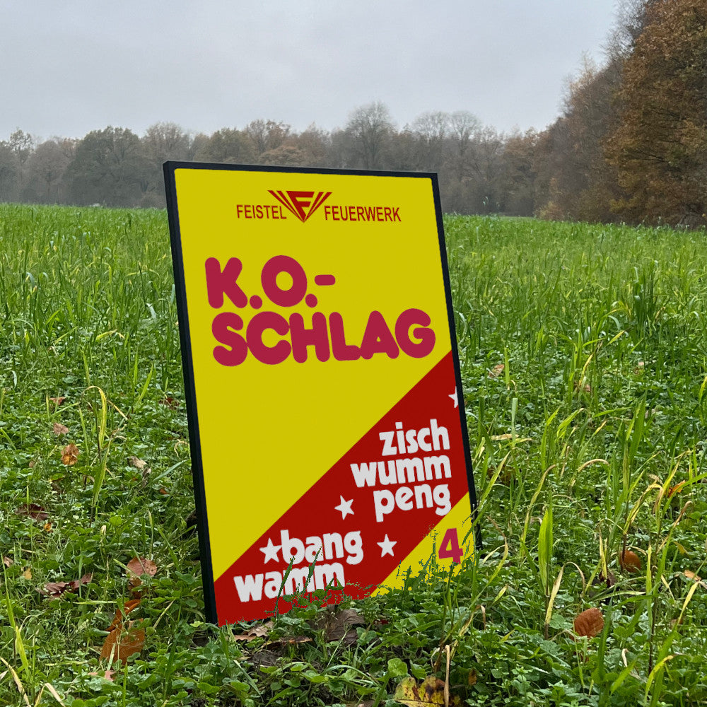 Feistel KO-Schläge Raritäten Label eingerahmtes Poster