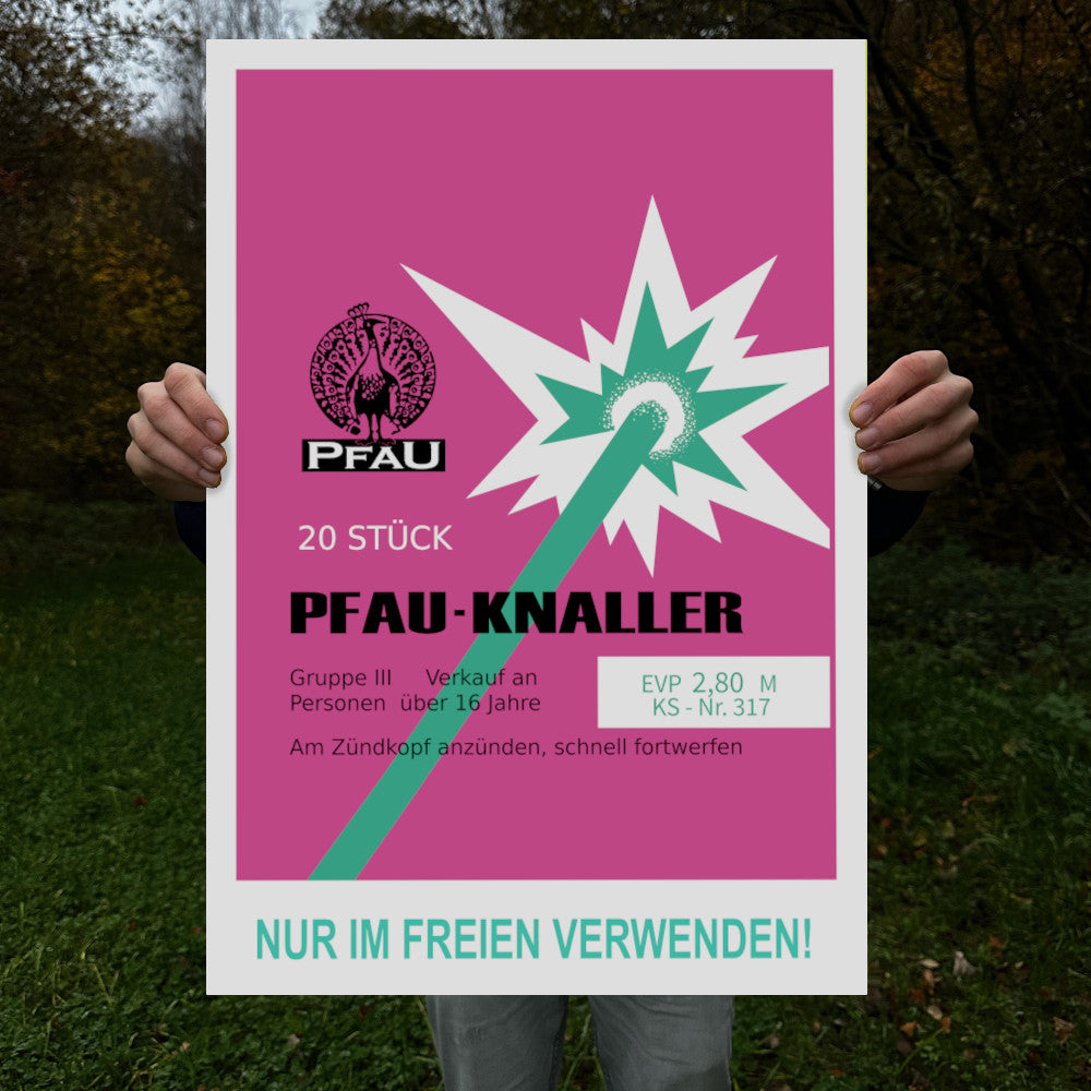 Pfau Pfau-Knaller Raritäten Label Poster (9555318178056)