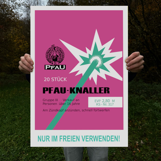 Pfau Pfau-Knaller Raritäten Label Poster (9555318178056)