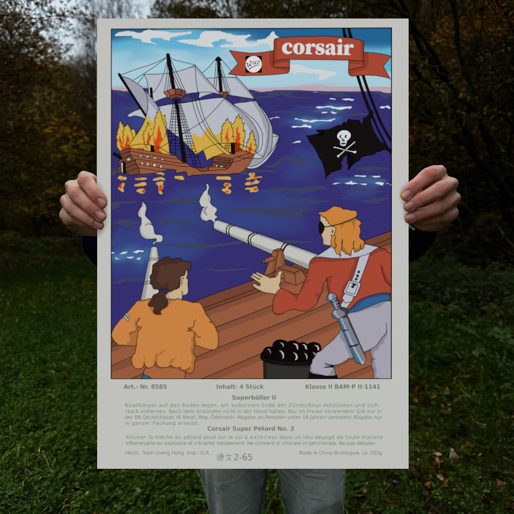 Weco Corsair Raritäten Label Poster