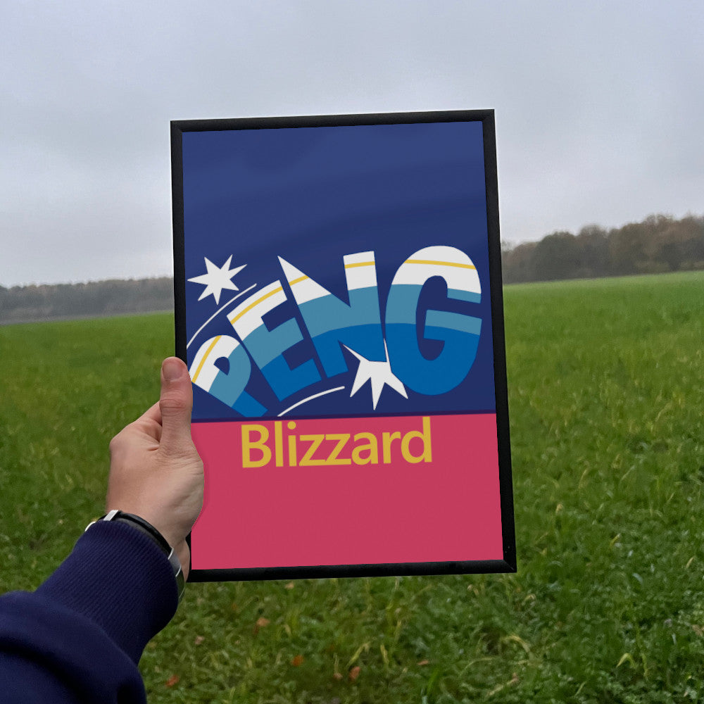 Silberhütte Peng Blizzard Raritäten Label eingerahmtes Poster (9565065675016)