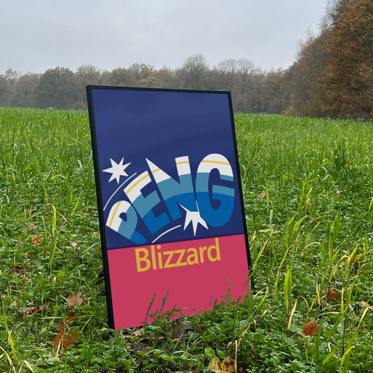 Silberhütte Peng Blizzard Raritäten Label eingerahmtes Poster (9565065675016)