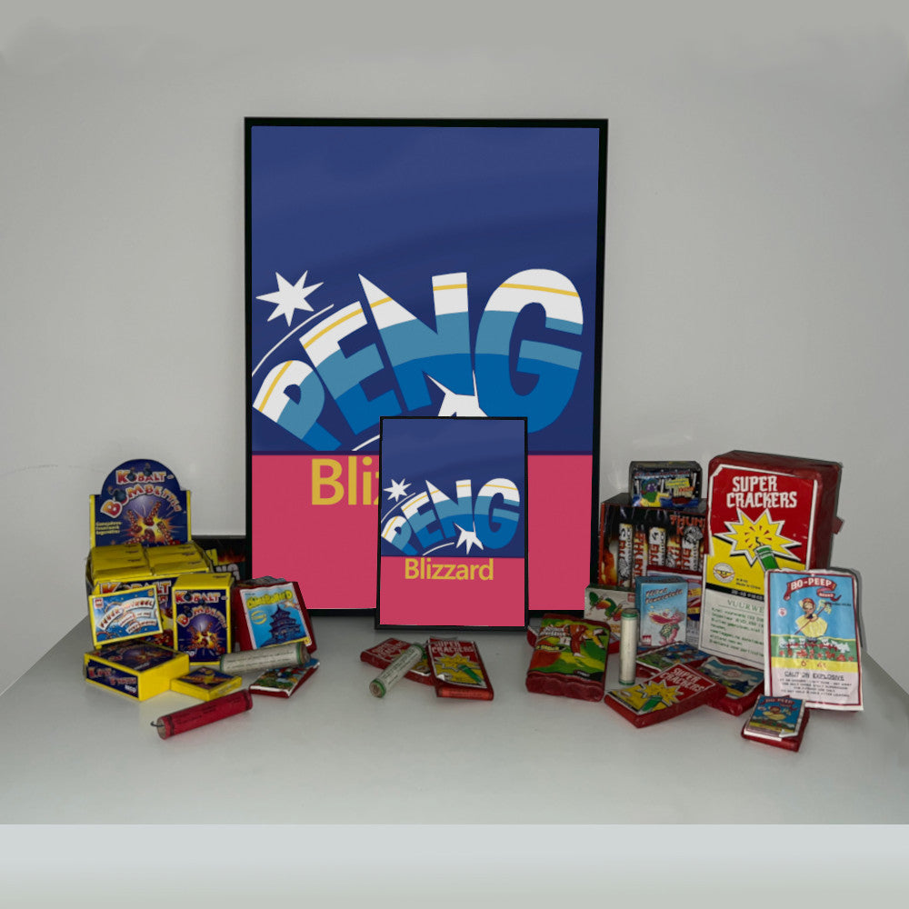 Silberhütte Peng Blizzard Raritäten Label eingerahmtes Poster (9565065675016)