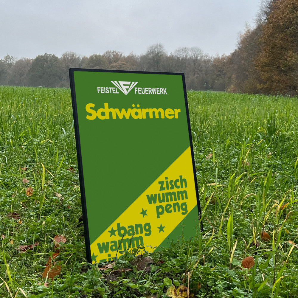 Feistel Schwärmer Raritäten Label eingerahmtes Poster