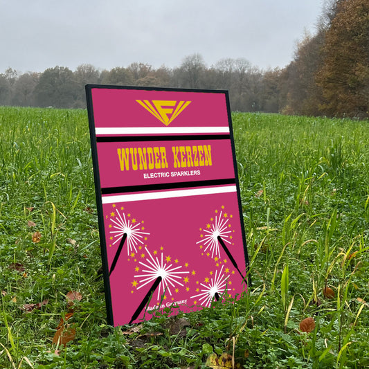Feistel Wunderkerzen Raritäten Label eingerahmtes Poster